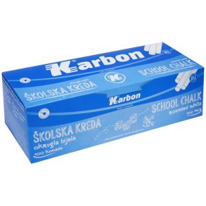 Školska kreda okrugla bijela 1/100