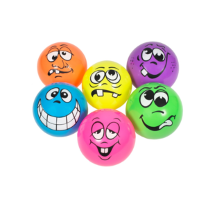 Lopte sa duhovitim izrazima lica, 6 kom