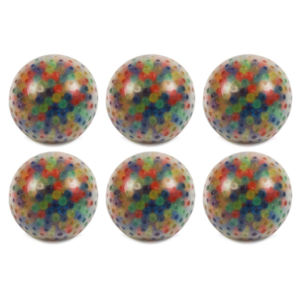 Prozirne anti-stres loptice sa perlicama od žele vode, 6 kom